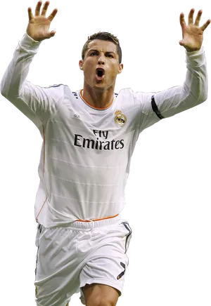 Cristiano Ronaldo Celebration Real Madrid PNG Image