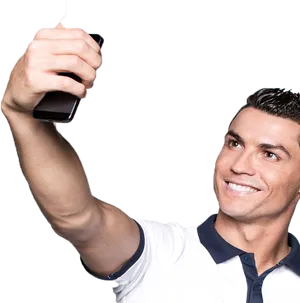 Cristiano Ronaldo Selfie Smile PNG Image