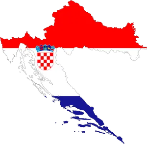 Croatia Map Flag Overlay PNG Image