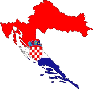 Croatia Mapwith Coatof Arms PNG Image