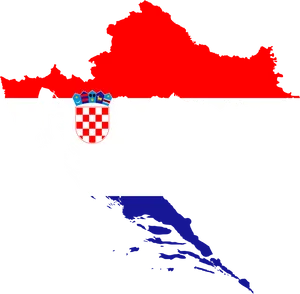 Croatia Mapwith Flagand Coatof Arms PNG Image