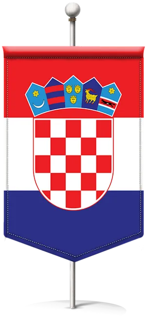 Croatian Coatof Arms Banner PNG Image