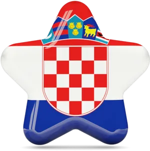 Croatian Coatof Arms Star Shape PNG Image