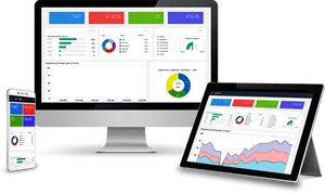 Cross Device Analytics Dashboard PNG Image