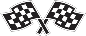 Crossed Checkered Flags Icon PNG Image