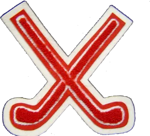 Crossed Golf Clubs Embroidery Patch PNG Image