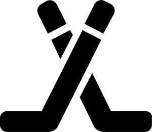 Crossed Hockey Sticks Icon PNG Image