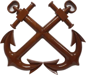 Crossed Marine Anchors PNG Image