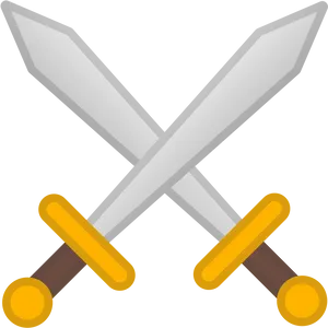 Crossed Swords Graphic PNG Image