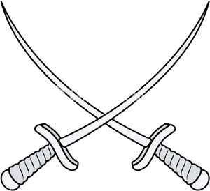 Crossed Swords Graphic PNG Image