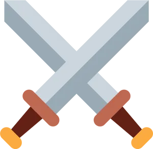 Crossed Swords Icon PNG Image