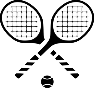 Crossed Tennis Racketsand Ball PNG Image