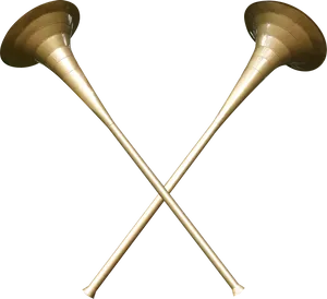 Crossed Trumpets Graphic PNG Image