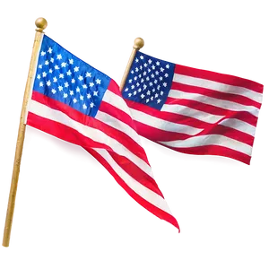 Crossed United States Flags Png Hit PNG Image