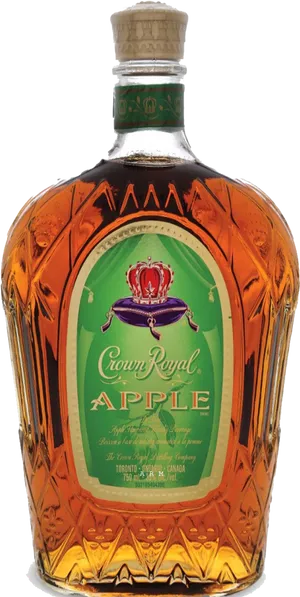 Crown Royal Apple Whisky Bottle PNG Image