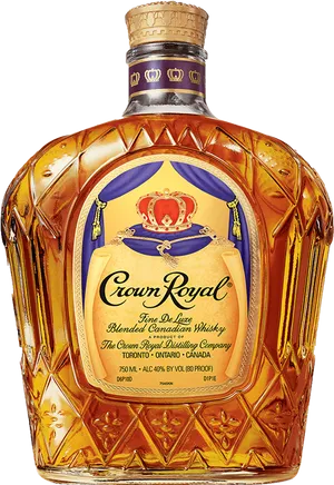 Crown Royal Canadian Whisky Bottle PNG Image