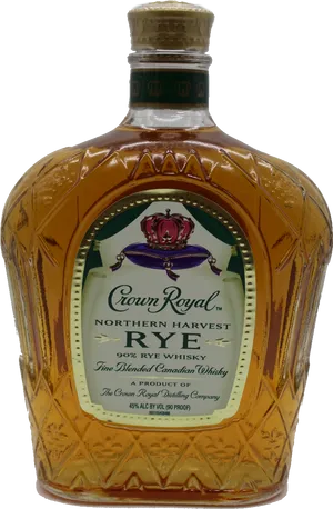 Crown Royal Northern Harvest Rye Whisky Bottle PNG Image