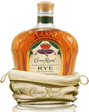 Crown Royal Northern Harvest Rye Whisky Bottle PNG Image