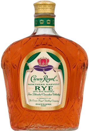 Crown Royal Northern Harvest Rye Whisky Bottle PNG Image