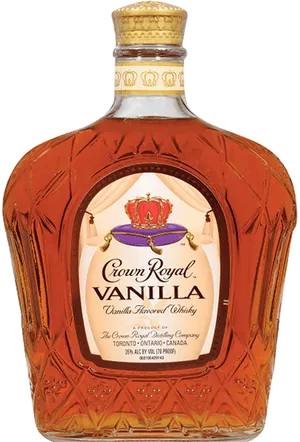 Crown Royal Vanilla Flavored Whisky Bottle PNG Image