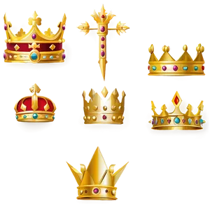 Crown Vector Set Png Cvi PNG Image