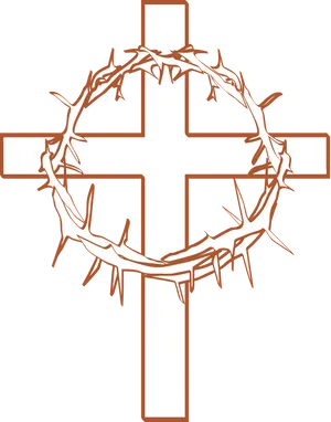 Crownof Thornson Christian Cross PNG Image