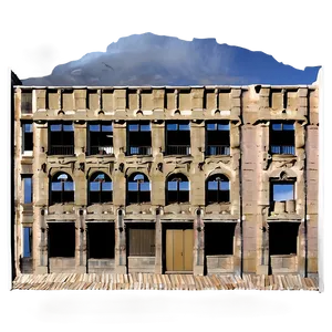 Crumbled Building Facade Png Die PNG Image