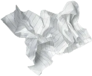 Crumpled White Paper Texture PNG Image