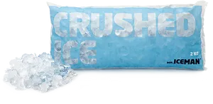 Crushed Ice Bagand Pile.jpg PNG Image