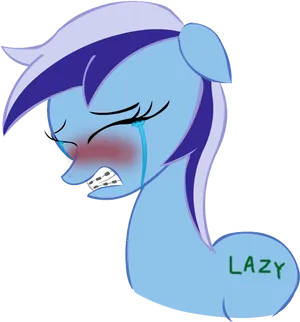 Crying_ Blue_ Cartoon_ Pony_ Meme.png PNG Image