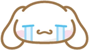 Crying Cinnamoroll Character PNG Image