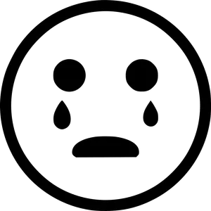 Crying_ Face_ Emoji_ Vector PNG Image