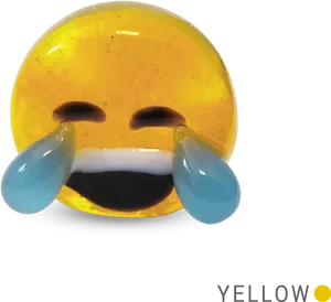 Crying Laughing Yellow Emoji PNG Image