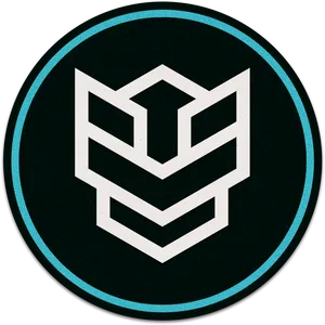 Crypto Logo Design Blackand Teal PNG Image