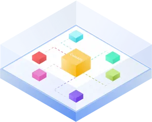 Cryptocurrency Blockchain Network Illustration PNG Image