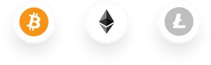 Cryptocurrency Icons Bitcoin Ethereum Litecoin PNG Image