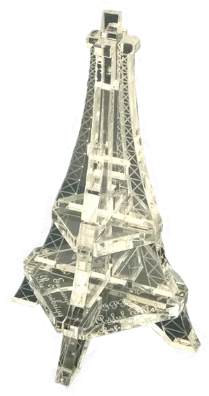 Crystal Eiffel Tower Sculpture PNG Image