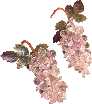 Crystal Grape Clusters Artwork PNG Image