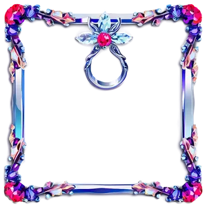 Crystal Wedding Frame Png Ewm68 PNG Image