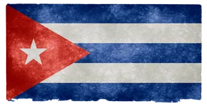 Cuban Flag Grungy Texture PNG Image