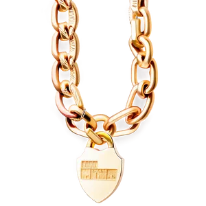 Cuban Link Chain With Lock Png 79 PNG Image