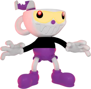 Cuphead Character Mugman3 D Model PNG Image