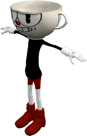 Cuphead Character Pose PNG Image