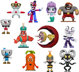 Cuphead Characters Compilation PNG Image