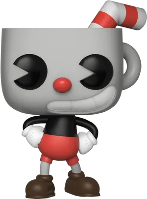 Cuphead Figure Standing Pose PNG Image