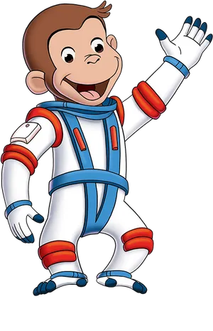 Curious George Astronaut Costume PNG Image