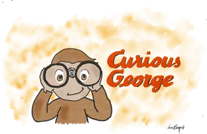 Curious George Binoculars Adventure PNG Image