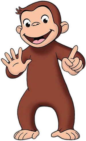 Curious George Cheerful Pose PNG Image