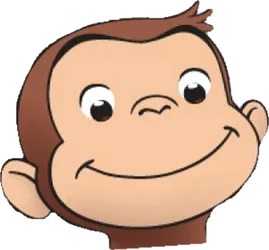 Curious George Smiling Face PNG Image