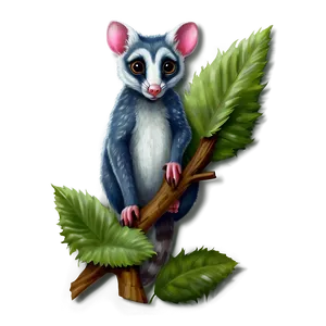 Curious Possum Artwork Png Etq40 PNG Image